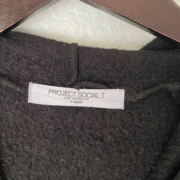 PROJECT SOCIAL T Morning Coffee Evening Wine Pullover Hoodie XS - Picture 4 of 6